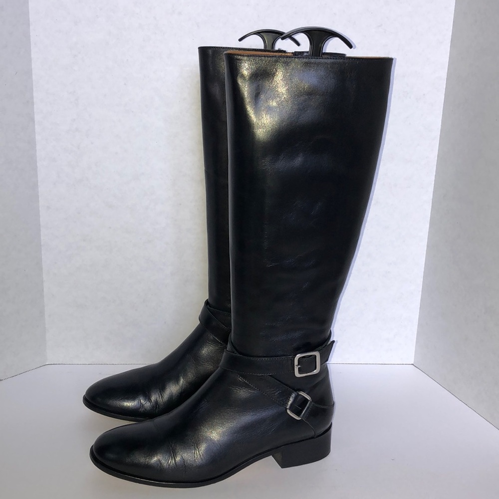 5F Bergdorf Goodman Crisscross Leather Boots - Picture 3 of 9